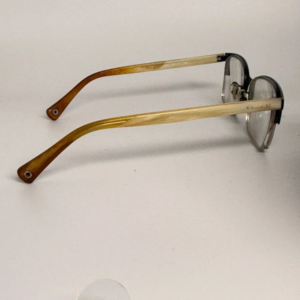 Coach HC 5047 Evie Eyeglasses‎ Satin Black Ivory Horn 9160 52-17-135 Frames